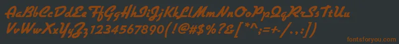 Gilliesgotdextbol Font – Brown Fonts on Black Background