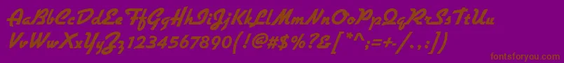 Gilliesgotdextbol Font – Brown Fonts on Purple Background