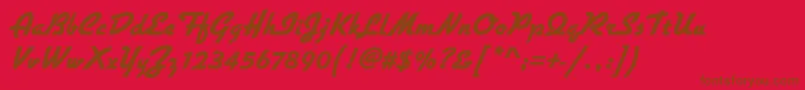 Gilliesgotdextbol Font – Brown Fonts on Red Background