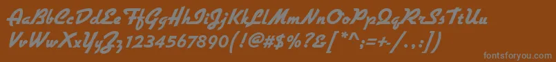Gilliesgotdextbol Font – Gray Fonts on Brown Background
