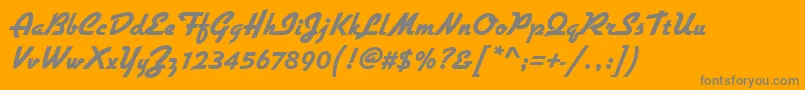 Gilliesgotdextbol Font – Gray Fonts on Orange Background
