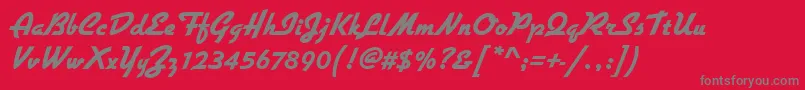 Gilliesgotdextbol Font – Gray Fonts on Red Background