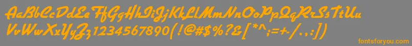 Gilliesgotdextbol Font – Orange Fonts on Gray Background