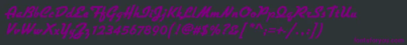 Gilliesgotdextbol Font – Purple Fonts on Black Background