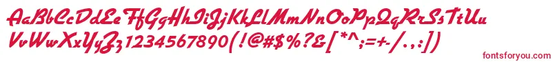 Gilliesgotdextbol Font – Red Fonts on White Background
