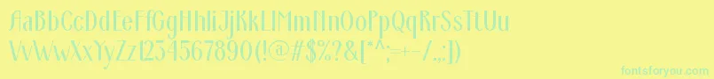 More about Ardeco Font Ardeco Font – Green Fonts on Yellow Background