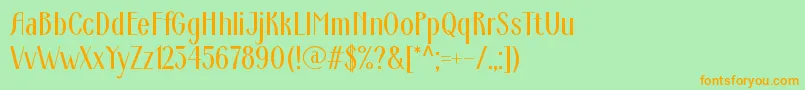 Ardeco Font – Orange Fonts on Green Background