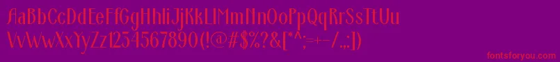 Ardeco Font – Red Fonts on Purple Background