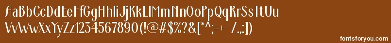 Ardeco-fontti – valkoiset fontit ruskealla taustalla
