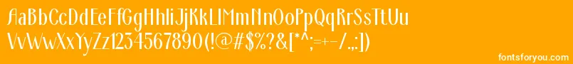 Ardeco Font – White Fonts on Orange Background
