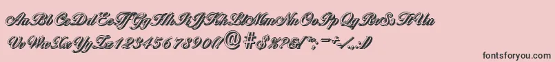 BallantinesshadowRegular Font – Black Fonts on Pink Background