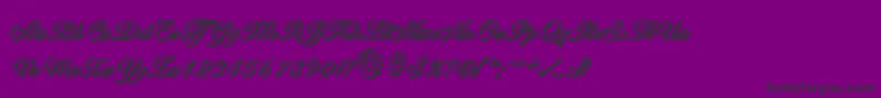 フォントBallantinesshadowRegular – 紫の背景に黒い文字