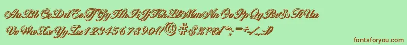 BallantinesshadowRegular Font – Brown Fonts on Green Background