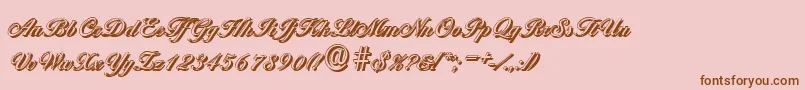 BallantinesshadowRegular Font – Brown Fonts on Pink Background