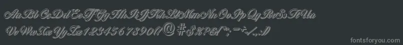 BallantinesshadowRegular Font – Gray Fonts on Black Background