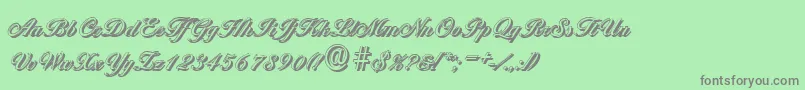 BallantinesshadowRegular Font – Gray Fonts on Green Background