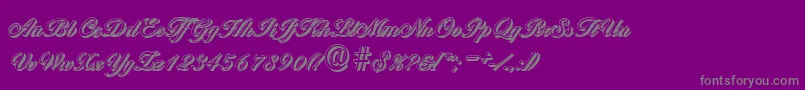 BallantinesshadowRegular Font – Gray Fonts on Purple Background