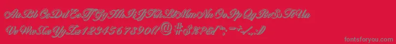 BallantinesshadowRegular Font – Gray Fonts on Red Background