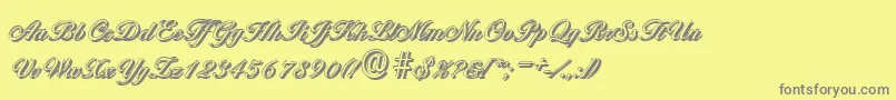 BallantinesshadowRegular Font – Gray Fonts on Yellow Background