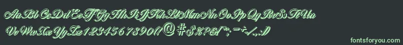 BallantinesshadowRegular-Schriftart – Grüne Schriften auf schwarzem Hintergrund