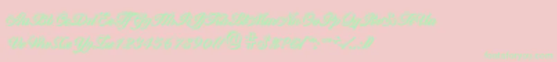 BallantinesshadowRegular-Schriftart – Grüne Schriften auf rosa Hintergrund