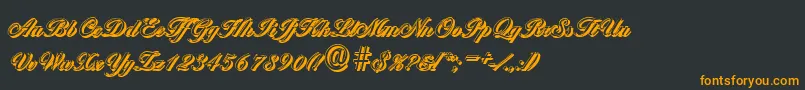 BallantinesshadowRegular Font – Orange Fonts on Black Background