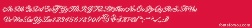 BallantinesshadowRegular Font – Pink Fonts on Red Background
