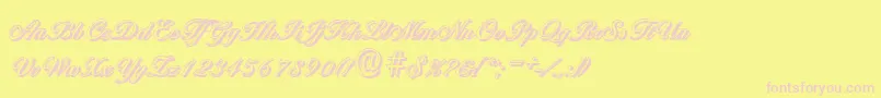 BallantinesshadowRegular Font – Pink Fonts on Yellow Background