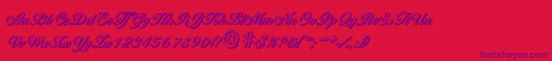 BallantinesshadowRegular Font – Purple Fonts on Red Background