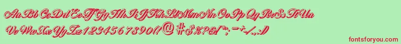 BallantinesshadowRegular Font – Red Fonts on Green Background