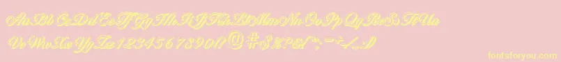 En savoir plus sur la police BallantinesshadowRegular Police BallantinesshadowRegular – polices jaunes sur fond rose