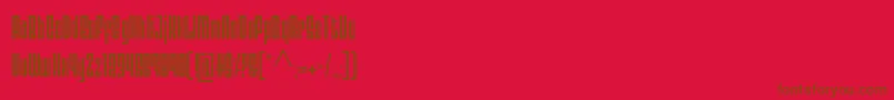 Vodka Font – Brown Fonts on Red Background