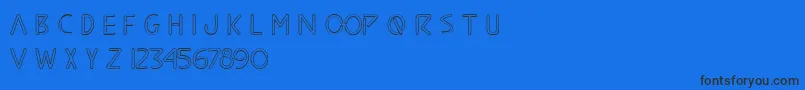 Шрифт CartoonSketch – чёрные шрифты на синем фоне