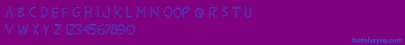 CartoonSketch Font – Blue Fonts on Purple Background