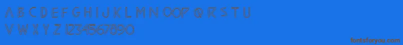 CartoonSketch Font – Brown Fonts on Blue Background