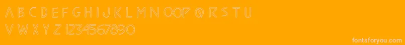 CartoonSketch Font – Pink Fonts on Orange Background