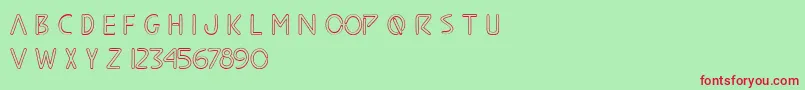 CartoonSketch Font – Red Fonts on Green Background