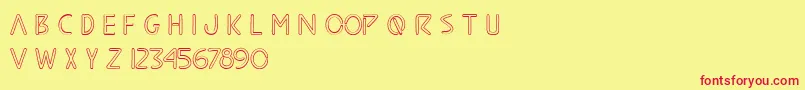 CartoonSketch Font – Red Fonts on Yellow Background