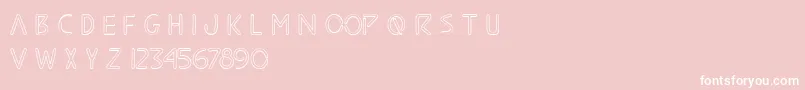 Шрифт CartoonSketch – белые шрифты на розовом фоне