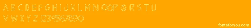 CartoonSketch Font – Yellow Fonts on Orange Background