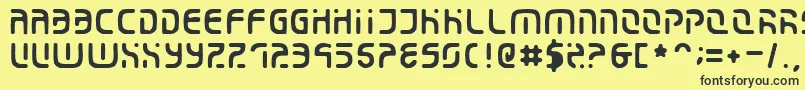 Eroded Font – Black Fonts on Yellow Background