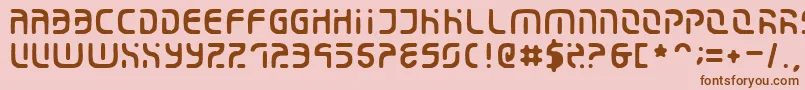 Eroded Font – Brown Fonts on Pink Background