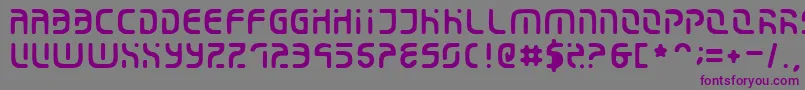 Eroded Font – Purple Fonts on Gray Background