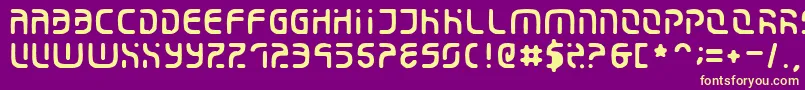 Eroded Font – Yellow Fonts on Purple Background