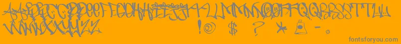 UrbanHookupzBold Font – Gray Fonts on Orange Background