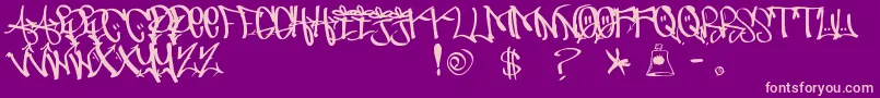 UrbanHookupzBold Font – Pink Fonts on Purple Background
