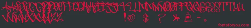 UrbanHookupzBold Font – Red Fonts on Black Background
