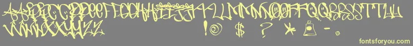 UrbanHookupzBold Font – Yellow Fonts on Gray Background