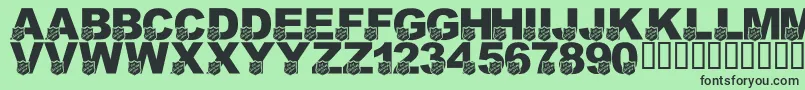 LmsSalvationArmy Font – Black Fonts on Green Background