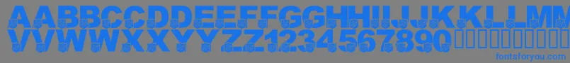 LmsSalvationArmy Font – Blue Fonts on Gray Background